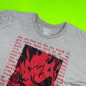 Cyberpunk 2077 Jinx Mens 2X Gray Samurai Oni Mask Graphic T-Shirt Video Game Tee